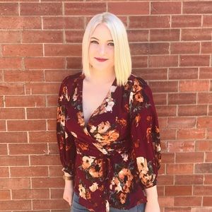 HD in Paris peplum wrap top